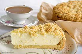 Ein rezept, wie man einen käsekuchen mit kirschen und streuseln backen kann.rezept: Kasekuchen Mit Streuseln Madame Cuisine