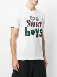 Comme Des Garcons Shirt Comme Des Garcons Shirt Boys Graphic Tee In White Modesens