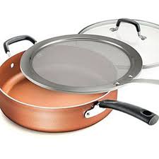 Tramontina Deep Saute Pan Set 3 Piece Copper 5 5 Quart Tramontina Pan Set Saute Pan Pan