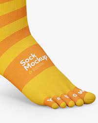 Download Long Toe Sock Mockup In Apparel Mockups On Yellow Images Object Mockups
