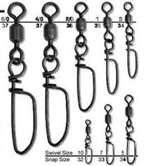 rosco black stainless steel coastlock snap swivels sizes 6 0 10