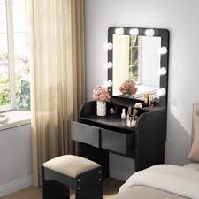 Boahaus Sofia Modern Vanity Table With Mirror And 6 Drawers White Finish Walmart Com In 2020 Vanity Table Set Vanity Set With Mirror Vanity Table