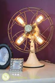 This vintage fan lamp design from designing wilder is a great example of how old items can be repurposed for entirely different uses. 22 Old Things That Make Awesome Diy Lamps Makely