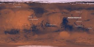 Nasa successfully landed its new robotic rover on mars thursday, a mission to directly study if there was ever life on the planet.creditcredit.bill the atmosphere of nasa's operations center — more sparsely filled than previous mars landings because of precautions required by the coronavirus. Map Of Nasa S Mars Landing Sites Nasa S Mars Exploration Program