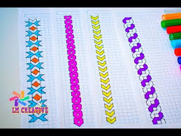 Tiempo para saltar en las hojas! Pin By Mariacuero On Margenes Graph Paper Designs Cross Stitch Geometric Colorful Borders Design