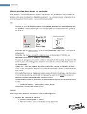 How many protons are there in an atom of aluminum? Atomic Number And Mass Number Worksheet 1 Pdf 1 Chemistry Chemistry Worksheet Atomic Number And Mass Number Goal Atoms Are Composed Of Electrons Course Hero