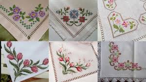 Cross stitch flower borders, colourful rose embroidery patterns, floral alphabet cross stitch patterns and more! Top Class Cross Stitch Corner Hand Embroidery Design Pattern For Badsheet Table Mats Youtube