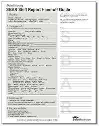 Sbar Shift Report Guide For Skilled Nursing Pack Of 5 Pads