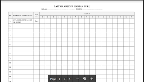 Contoh format daftar hadir rapat guru ilmu sosial. Format Absensi Harian Guru Paud Tk Kurikulum 2013 Excel Doc Administrasi Sekolah Sd Smp Sma