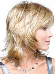 Side View Of Layered Shag Hairstyle For Thick Hair Thick Hair Styles Medium Hair Styles For Women Haircuts For Medium Hair