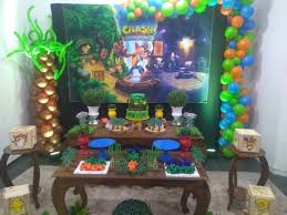 Pin By Eduarda Oliveira On Aniversario Crash First Birthday Decorations Crash Bandicoot Birthday Decorations