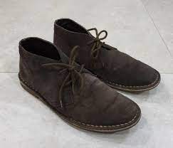 Topman Mens Chukka Suede Boots Size Us 9 In Dark Brown Suede Leather Men S Fashion Footwear Boots On Carousell