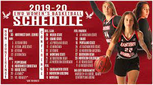 Find out the latest on your favorite ncaa division i mens basketball teams on cbssports.com. Eastern Washington Women S Basketball Schedule Set For 2019 20 Eastern Washington University Athletics
