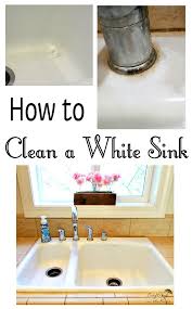 how to clean a white sink crafting in