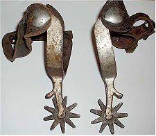 Boots spores shoe spurs schwansporen cowboy with scale straps anschnallsporen. Spur Wikipedia