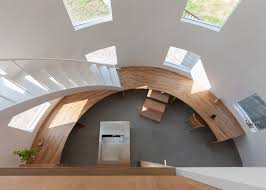 Once your design is agreed, you may focus on organising an energy assessment to see what heating solutions are the best to heat your house. A Staircase Lands On A Desk Inside House By Tato Architects