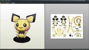 Pichu Doll Papercraft Unfold Pokemon De Papel Manualidades De Pokemon Papel En 3d