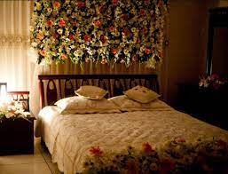 Turn up the romance with this romantic floral decoration package. First Night Room Decoration For Newly Married Couple Wedding Night