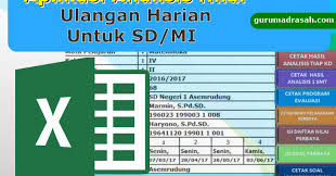Untuk itu saya akan membagikan contoh format penilaian harian k13 sd untuk semua kelas. Aplikasi Analisis Ulangan Harian Untuk Sd Mi