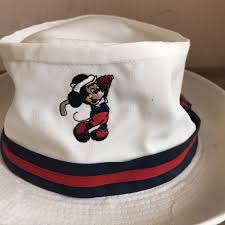 Vtg Walt Disney Mickey Mouse Bucket Golf Hat Cap Texace Made Usa Red White Blue Walt Disney Mickey Mouse Disney Mickey Mouse Disney Mickey