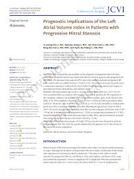 Pdf Prognostic Implications Of The Left Atrial Volume Index