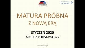 Arkusz maturalny jest dokładnie taki sam jak z matury dodatkowej (czerwiec 2017). Matura Probna Nowa Era Styczen 2020 Matematyka Arkusz Podstawowy Youtube