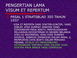 Visum Et Repertum Dan Prosedur Medikolegal Ppt Download