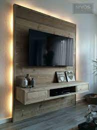 Mit steinoptik tapete und led lichterschlauch. Bildergebnis Fur Holzwand Hinter Fernseher Holzwand Bauernhaus Wohnzimmer Holzwand Wohnzimmer
