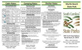 Dogs are allowed at the tent sites, but not the cabins. Myrtle Beach State Park Cabin Rates Shelter Rates Sc State Parks