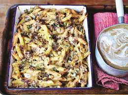 Mushroom Soup And Pasta Bake From Jamie Oliver S Comfort Food Jamie Oliver Comfort Food Pasta Bake Baked Pasta Recipes