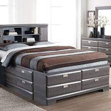 Cypres Queen Storage Bed With Bookcase Headboard Sears Beds For Small Spaces Bed Furniture Bedroom Bed Design