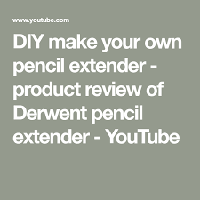 If you had items in your shopping bag,we have saved then for you. Diy Make Your Own Pencil Extender Product Review Of Derwent Pencil Extender Youtube Derwent Pencils How To Make Make Your Own
