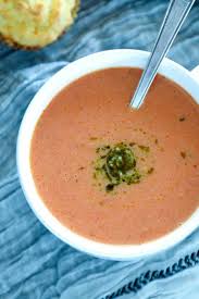 Easy Keto Tomato Basil Soup Low Carb I Breathe I M Hungry Recipe Tomato Basil Soup Recipe Low Carb Soup Recipes