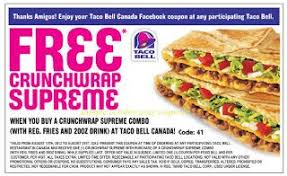 Free Printable Coupons Taco Bell Coupons Taco Bell Coupons Fast Food Coupons Taco Bell