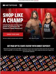 Get a prepaid debit card from netspend on walmart.com. Wwe Introducing The Official Prepaid Card Of The Wwe Milled