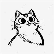 The whole drawing is that one line. Linie Art Cat Png Ai Kucing Skizze Kucing Design Png Und Vektor Zum Kostenlosen Download