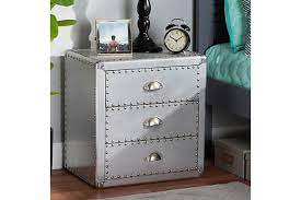Finely crafted to evoke traditional style with a modern edge, its. Armel Metal 3 Drawer Nightstand Ashley Furniture Homestore