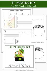How can parents help kids with homework? St Patrick S Day Numbers 1 20 Tracing Worksheets Today S Creative Ideas