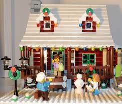 Family Winter Cabin Lego Christmas Village Lego Christmas Lego Gingerbread House