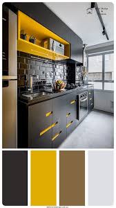 Kitchen trends 2021 #8 | small spaces. Black And Yellow Color Pallet For Kitchen In 2021 Kitchen Design Color Modern Kitchen Yellow Yellow Kitchen Designs