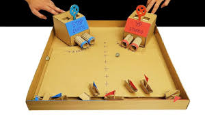 How To Make Warship Battle Marble Board Game From Cardboard Youtube Cardboard Crafts Board Games How To Make Toys
