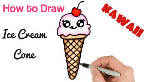 This is just an easy tutorial on how to make kawaii vanilla ice cream. How To Draw Cute Ice Cream Triple Scoop Kawaii Food Drawings Youtube