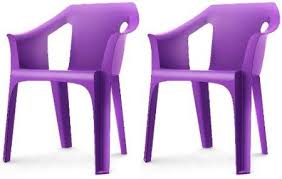 These stackable chairs enable you to sit in a garden and stack them when not in use. Resol Cool Garden Outdoor Indoor Designer Plastic Chairs Purple Garden Furniture Pack Of 2 Chairs Amaz Plastic Garden Chairs Garden Chairs Chair Set
