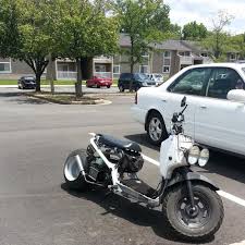 Must have a stretch with a shock arm extension for the top of the shock to fit under the frame. 2008 Honda Ruckus Stretched And Modified Vadriven Com Forums