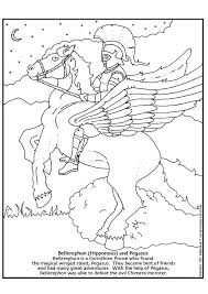Select from 35870 printable crafts of click the chimera coloring pages to view printable version or color it online (compatible with ipad. Coloring Page Bellerephon And Pegasus Free Printable Coloring Pages Img 9253