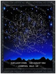 Custom Star Map Constellation Map Print Star Chart Night