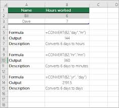 convert times excel