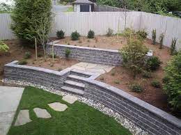 Pin By Arianne Buble On Outdoors Space Landscaping Retaining Walls Cinder Block Garden Wall Sloped Backyard