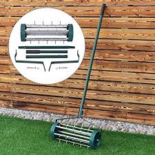 Lawn aerators come in many shapes and sizes but most of them have some form of spiked mechanism most aerators for home use are either manual or tow. Colibrox Heavy Duty Rolling Garden Lawn Aerator Roller Home Grass Steel Handle Green New Rolling Lawn Aerator Home Depot Drum Aerator Tractor Supply Push Lawn Aerator Lawn Aerator For Sale Buy Online In
