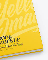 Hardcover Book W Fabric Cover Mockup In Stationery Mockups On Yellow Images Object Mockups